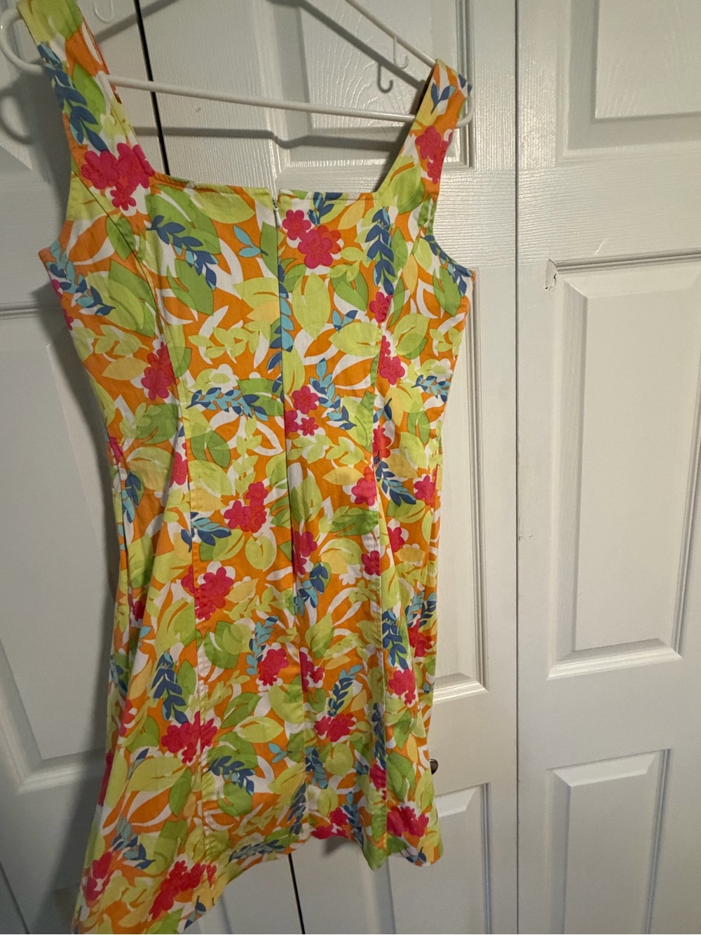 Sigrid Olsen Yellow Floral Mini Dress with Pink and Green Accents - Picture 3 of 3